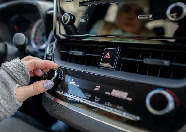 somone touching radio