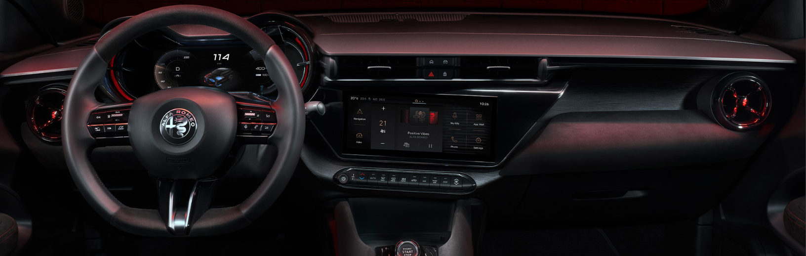 Pan shot of the inside of the car