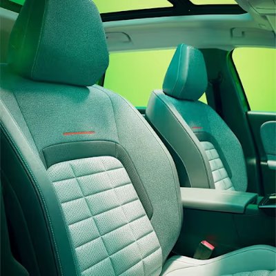 pan shot of the interior of the car