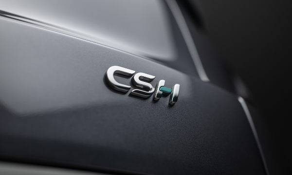 close-up of the csh badge