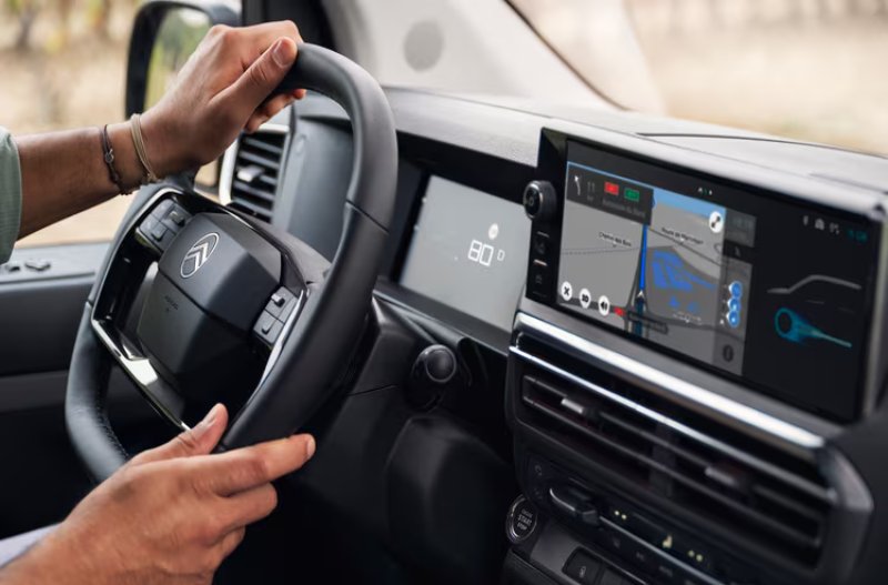 close up of the citroen dashboard