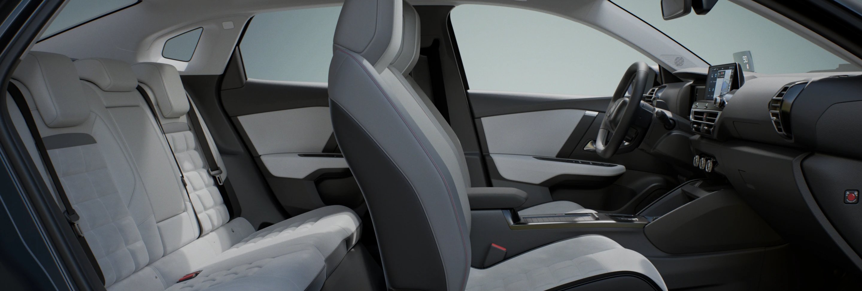 pan view of the inside of a car