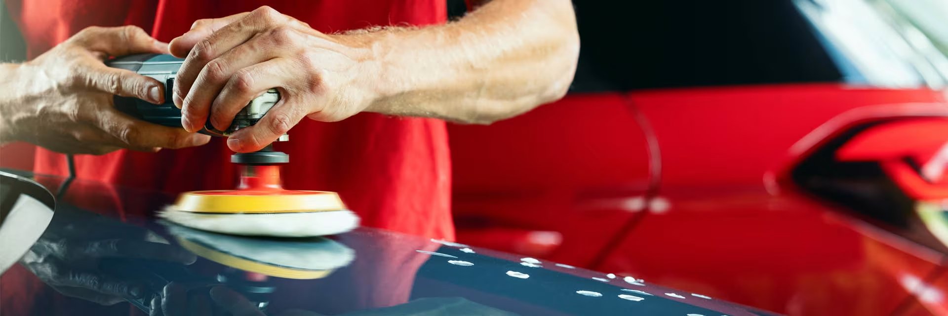 car being sanded down