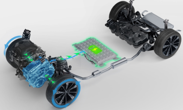inside of an electric car