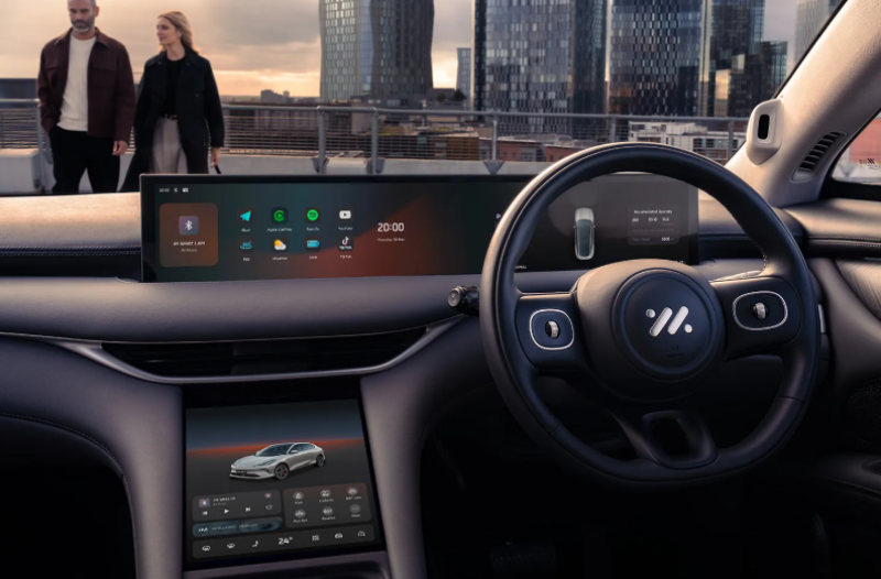 pan shot of the dashboard of a car