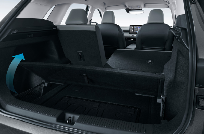 shot of the boot of the car looking ahead of the seats