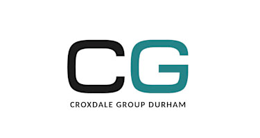 Logo of Croxdale Group Durham with stylised CG letters.