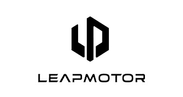 Logo of Leapmotor in black text with a geometric design above.