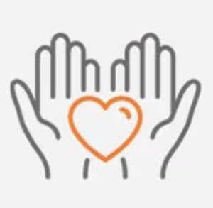hands with love heart