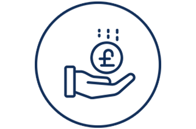 hand with coin icon