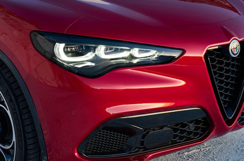 close up of the headlights of a car