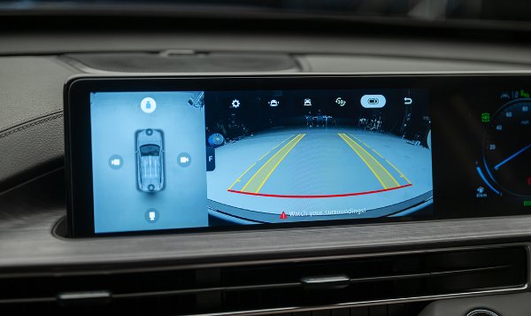 close-up of the sensors on a car