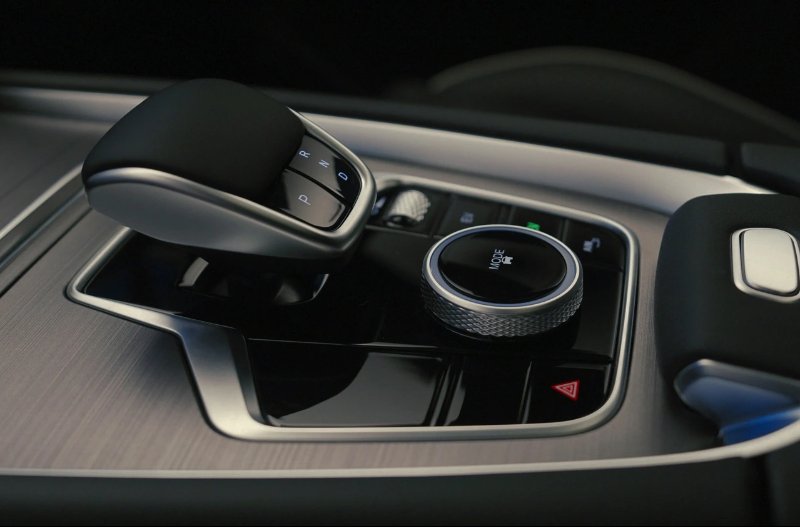 close up of the gear stick of car