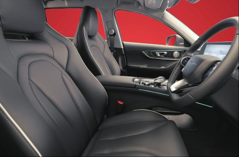 Pan of the front seats